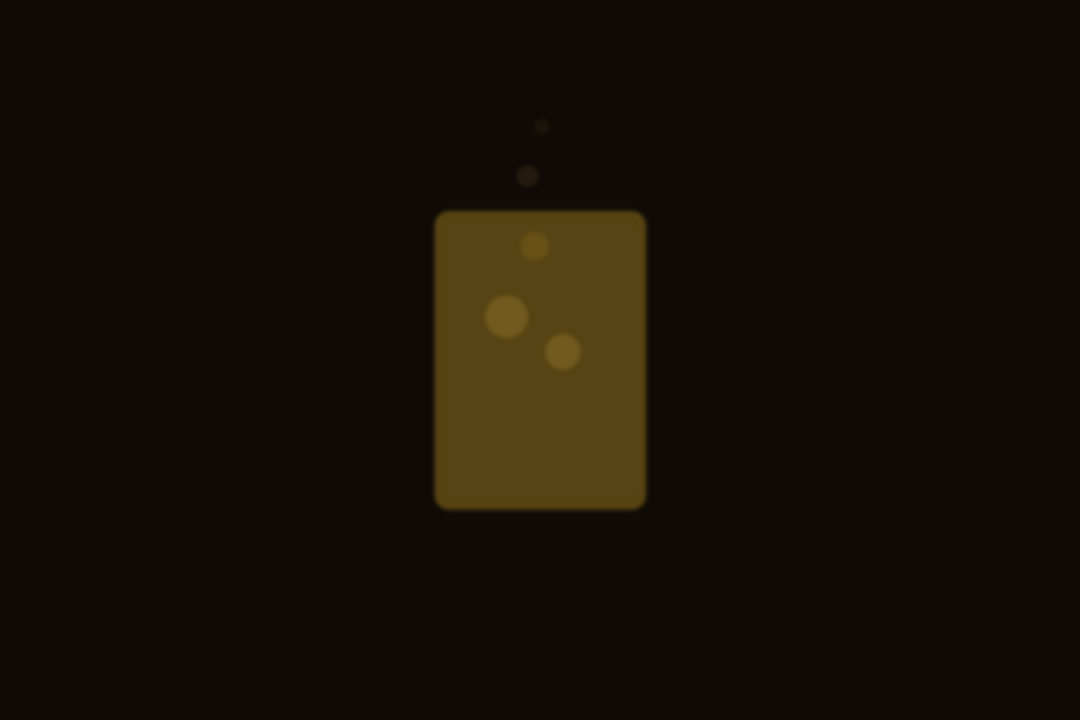 A glass jar in darkness filled with luminous swirling particles trailing golden threads, some drifting out through the open top